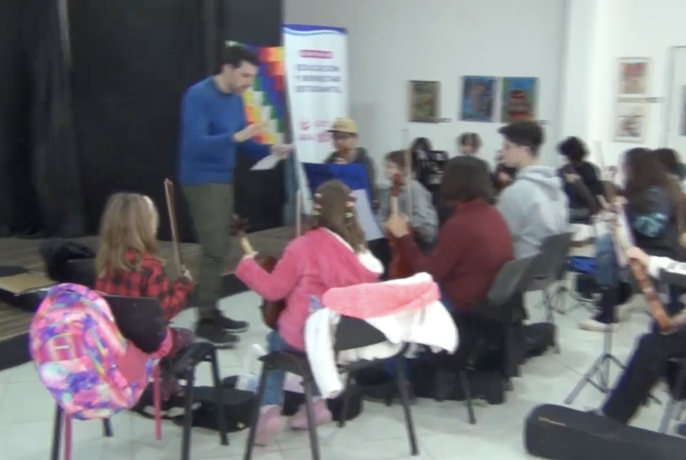 La orquesta infanto-juvenil «Sonidos del Mar» en el Centro Cultural de San Clemente